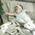 שמלה חגיגית ירוק פיסטוק לתינוקות