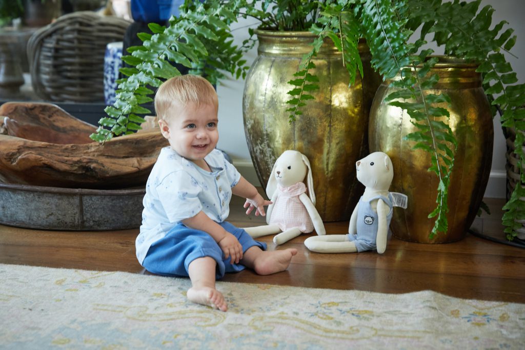 חליפת דובי כחולה לתינוקות