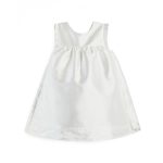 שמלת חגיגית סאטן לבנה לתינוקות