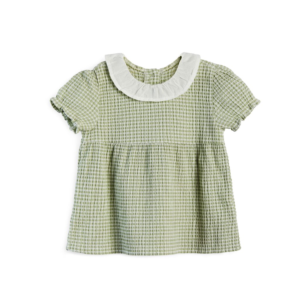 שמלה חגיגית כפרית צבע ירוק זית לתינוקות