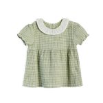 שמלה חגיגית כפרית צבע ירוק זית לתינוקות