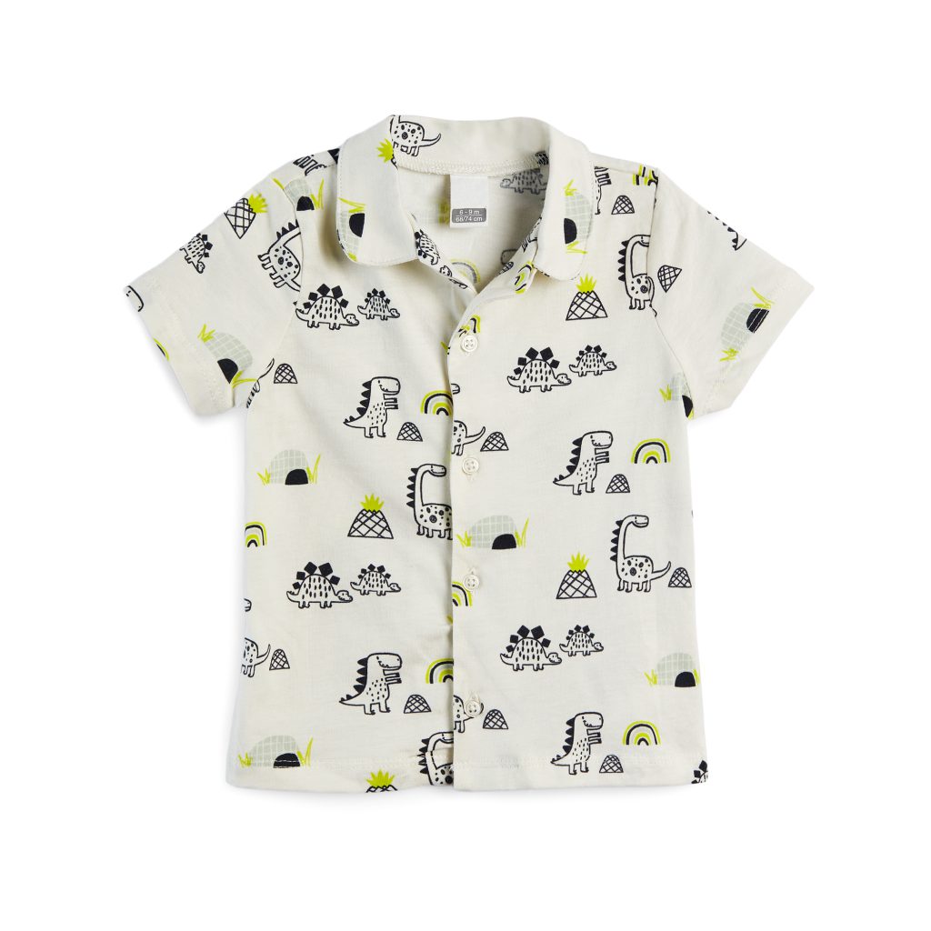 סט פיג'מה קצרה דינוזאור לתינוקות