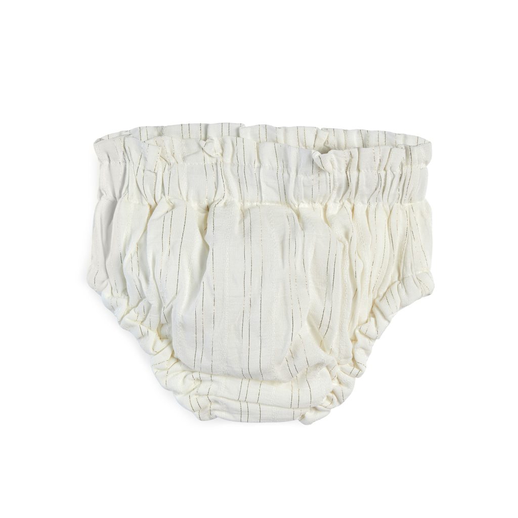 שמלה לבנה עם פסים זהב לתינוקות