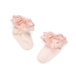 גרביים חצי קרסול עם תחרה לתינוקות