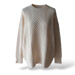 סוודר אוברסייז שמנת