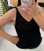 גופייה סרוגה צבע שחור