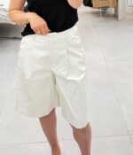 ⁦ברמודה דמוי עור לבן⁩ – תמונה ⁦3⁩