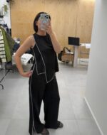 חליפה א-סימטרית שחור לבן