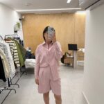 חליפת ברמודה ורוד אביבי